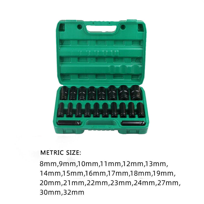 20PCS 1/2" Socket Set 8-32MM