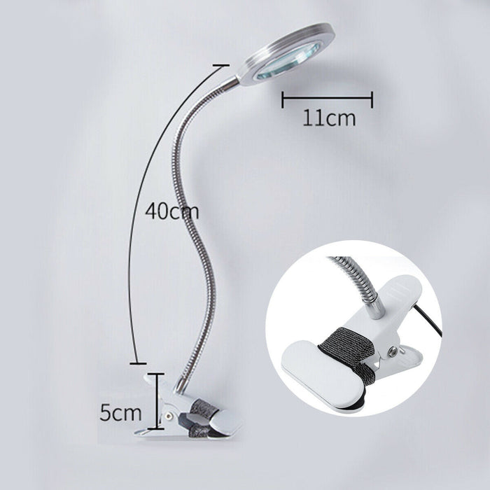 8X Magnifying Lamp Desk Table Magnifier Light