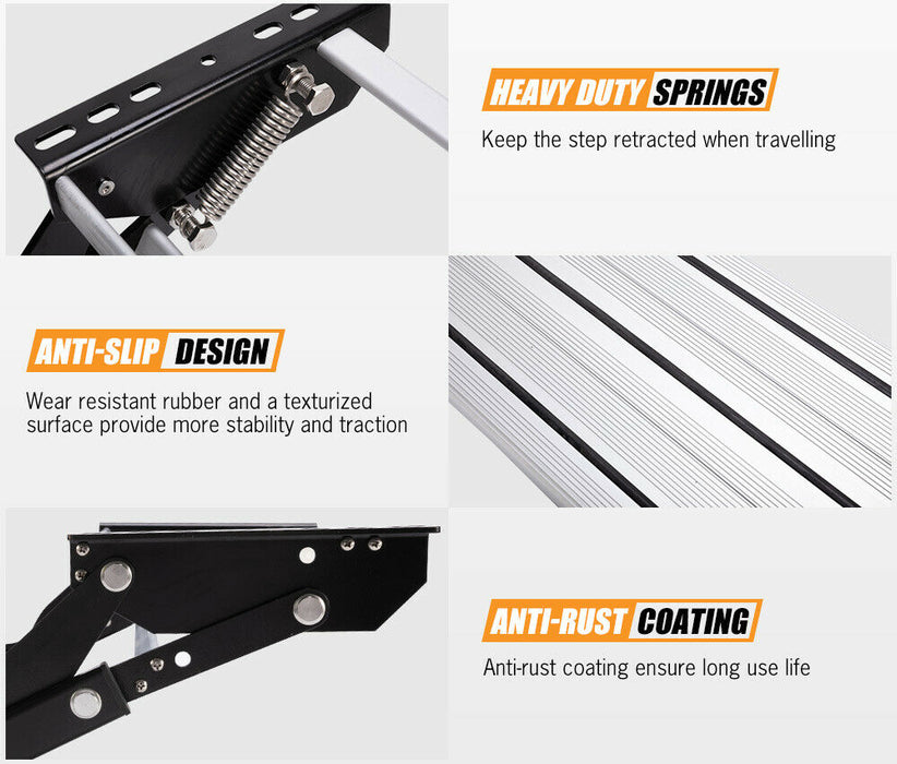 Caravan Step Aluminium Pull Out Folding Caravan Step Camper Trailer Motorhome RV