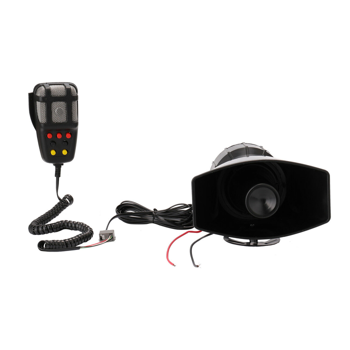 12V 110dB Air Horn Siren Car Emergency Siren + MIC Speaker