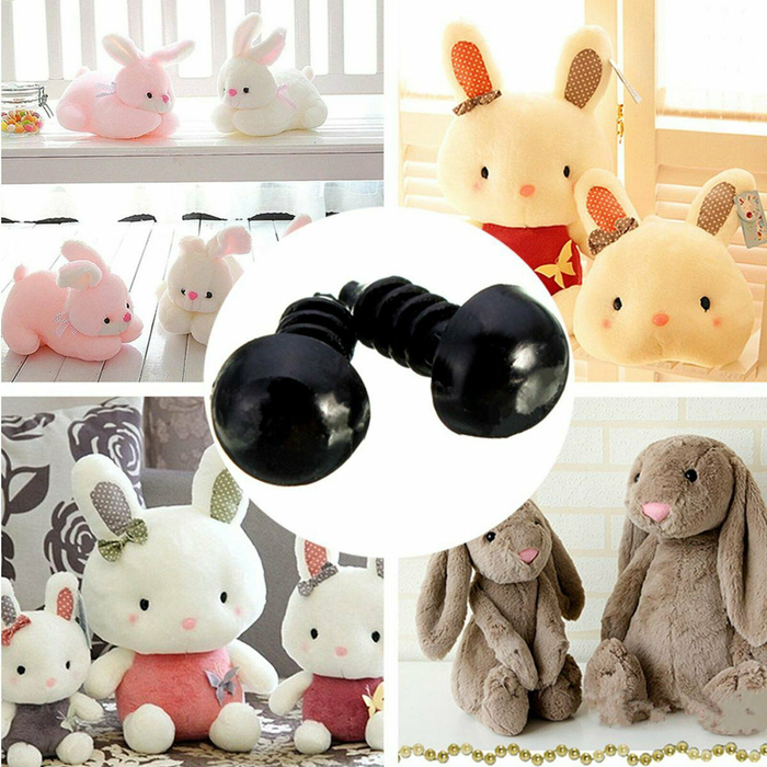 100Pcs Plastic Toy Screw Eyes Kit for Doll