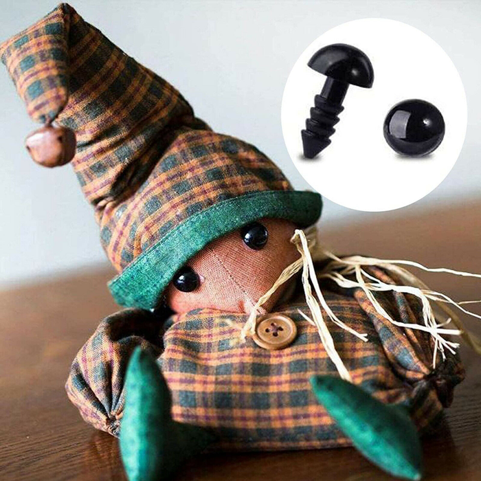100Pcs Plastic Toy Screw Eyes Kit for Doll
