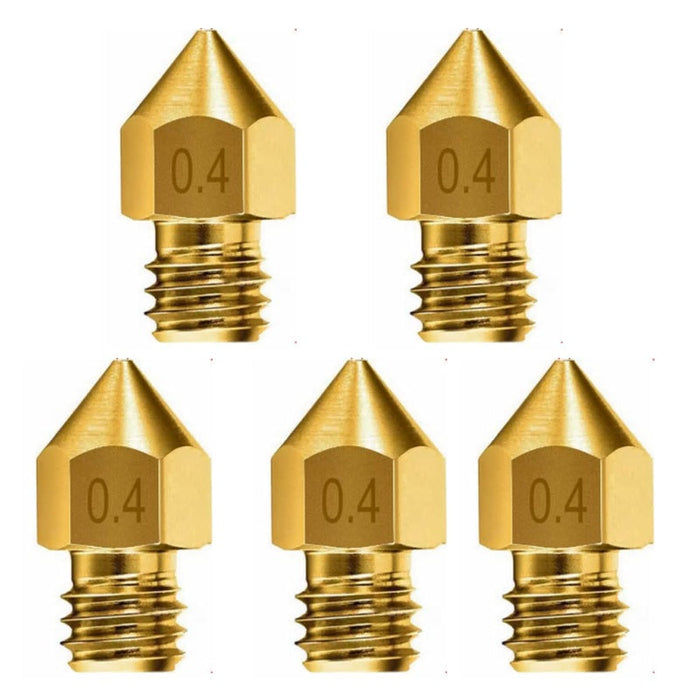 5pcs For Ender 3 PRO CR10 3D Printer 1.75mm 0.4mm MK8 Extruder Nozzles