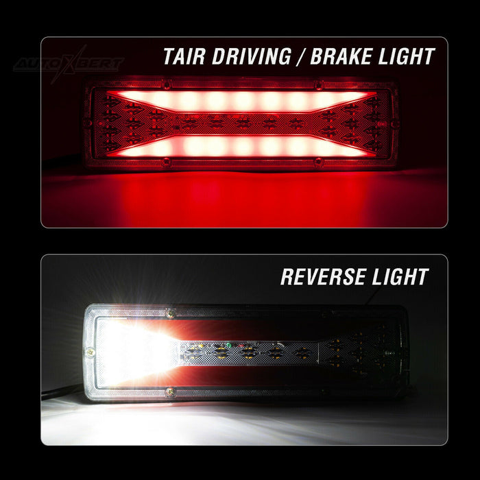 2x LED Trailer Lights Tail Lamp Stop Brake Dynamic Indicator 12V Taillight Pair