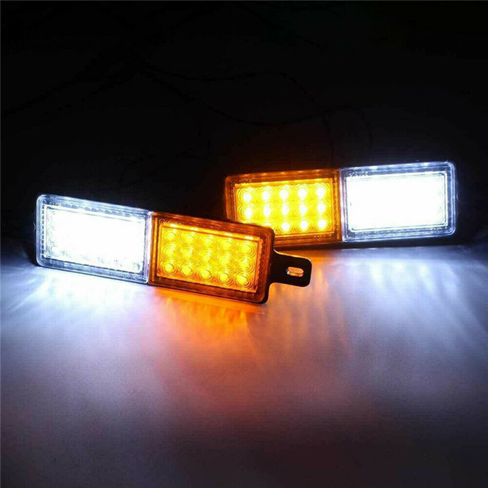 Pair LED Bullbar Indicator Tail Lights Front Park DRL Light For ARB TJM Lamp
