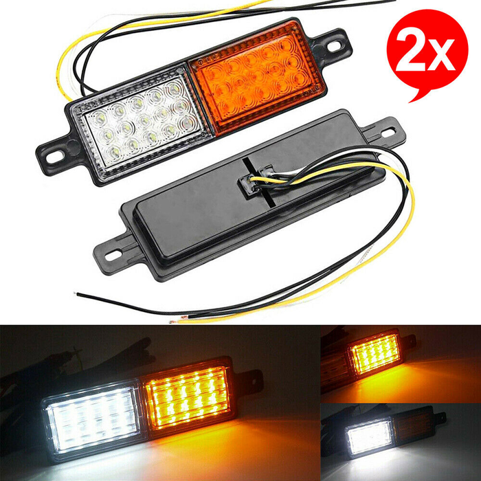 Pair LED Bullbar Indicator Tail Lights Front Park DRL Light For ARB TJM Lamp