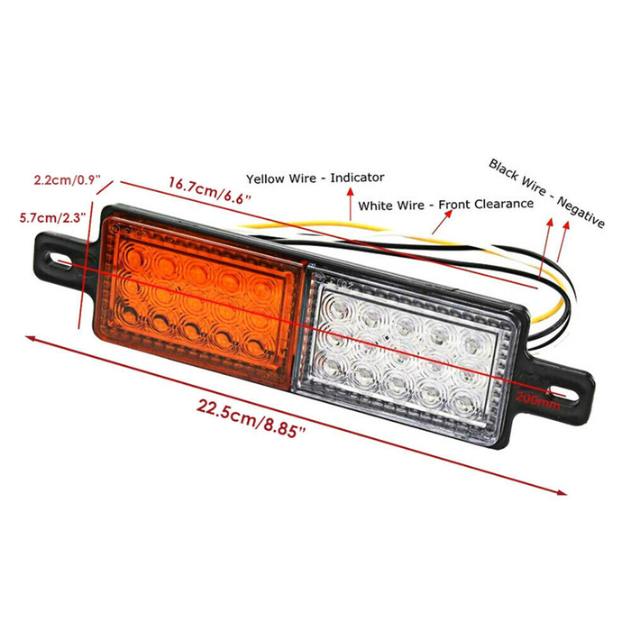Pair LED Bullbar Indicator Tail Lights Front Park DRL Light For ARB TJM Lamp