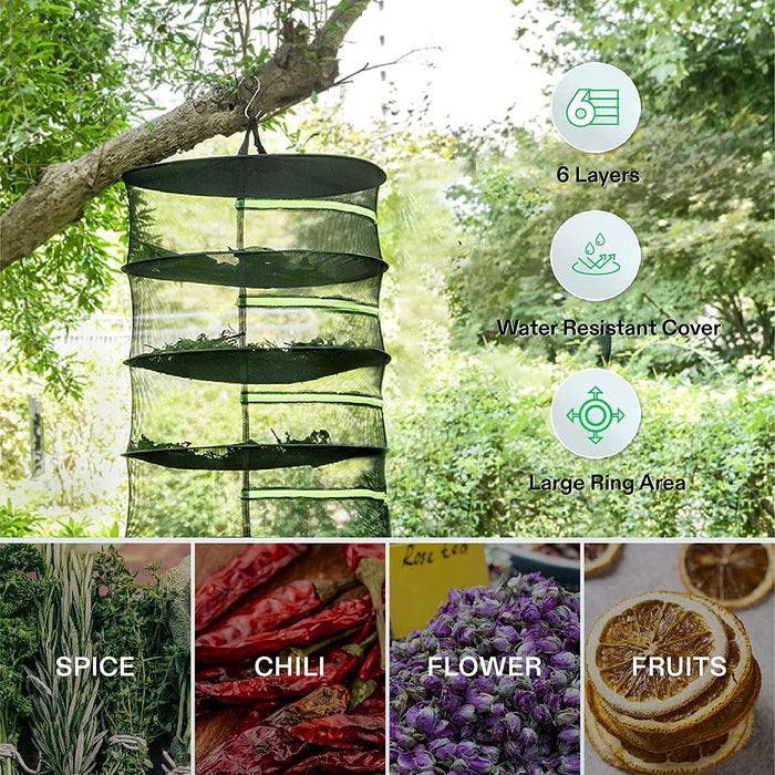 6 Layers Food Drying Net Fish Drying Rack Mesh Net