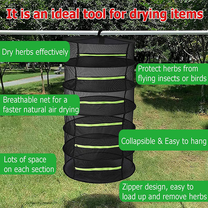 6 Layers Food Drying Net Fish Drying Rack Mesh Net