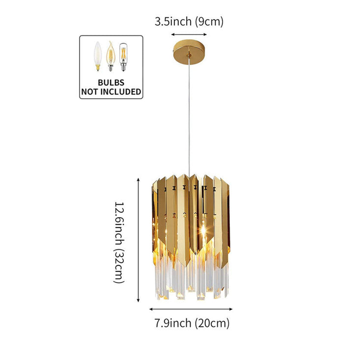 Modern Crystal Pendant Light Gold