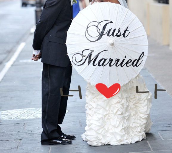 Wedding White Paper Umbrella