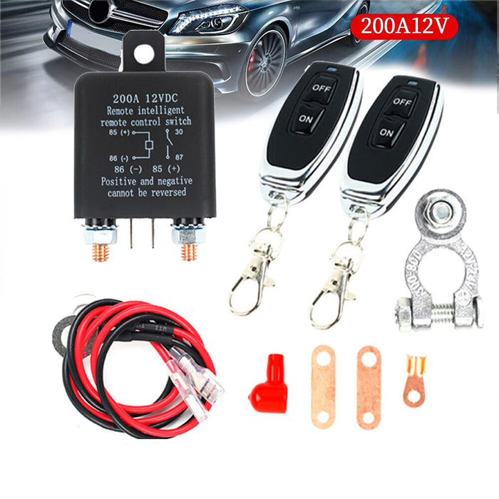 12V DC 200A Remote Battery Disconnect Switch Isolator Wireless for Car Truck RV