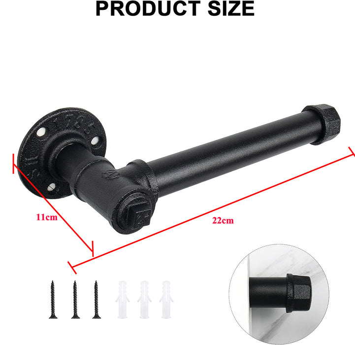 Wall Mounted Industrial Pipe Toilet Paper Holder
