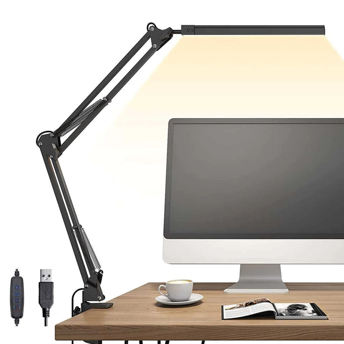 Clip On Swing Arm LED Desk Light