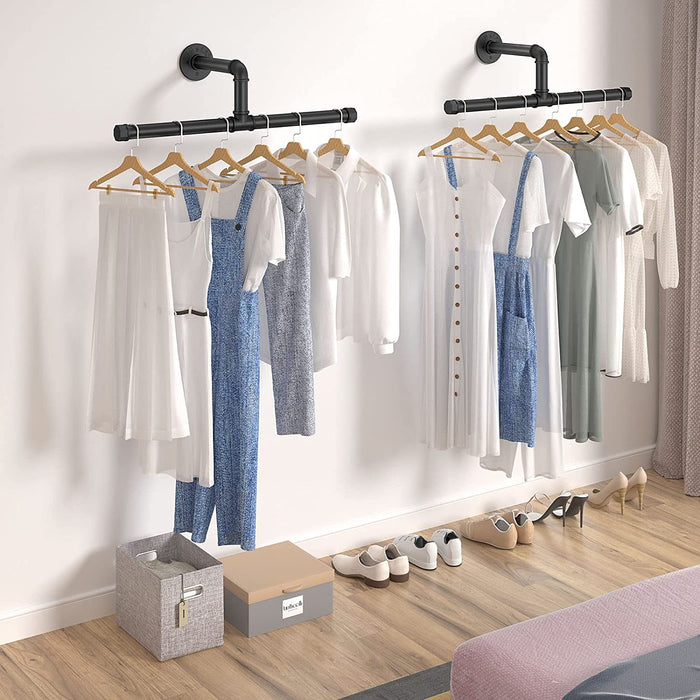 Floating Wall Mounted Clothing Rack — Off The Back