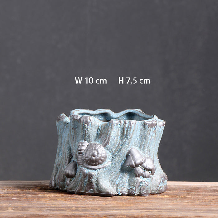 Elegant Garden Ceramic Succulent Pots - 5 Piece Set