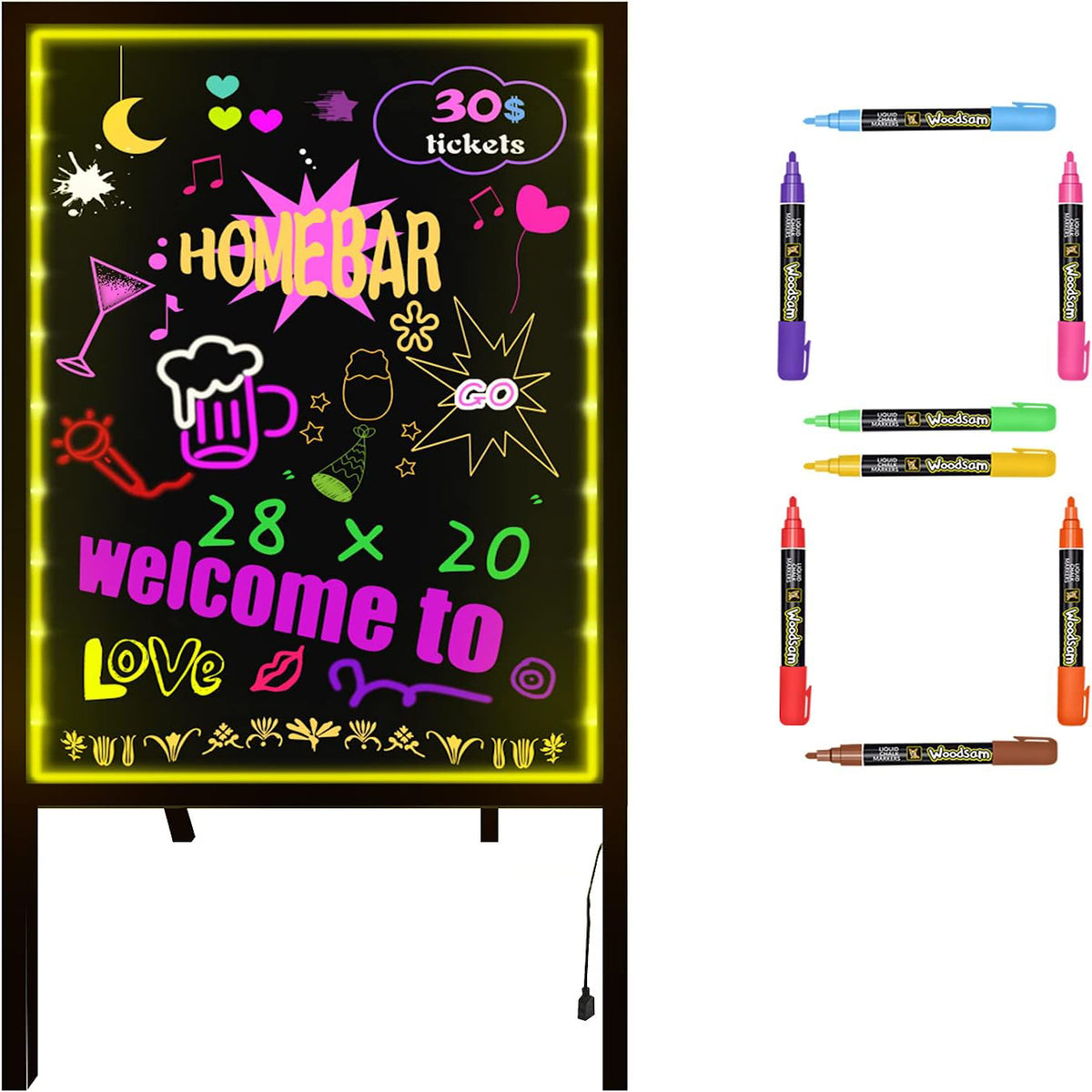 LED Message Writing Board with Stand — Off The Back
