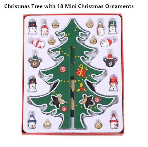 Mini Wooden Tabletop Christmas Tree — Off The Back
