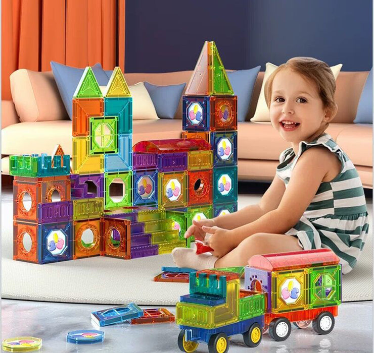 Color Window Magnetic Building Block Puzzle Toys 43 Pcs
