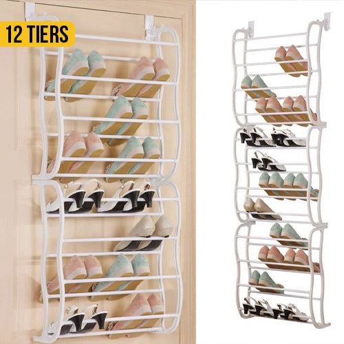 Over The Door Shoe Rack - 12 Tier