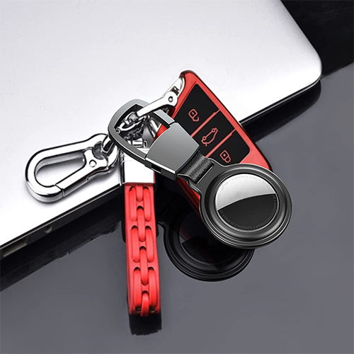 Magnetic Metal Air Tag Protective Case Keychain Gold