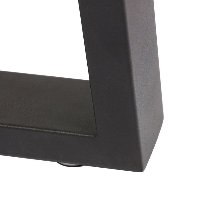 Set Of 2 Steel Trapezoid Shape Diy Table Bench Legs 72cm Black