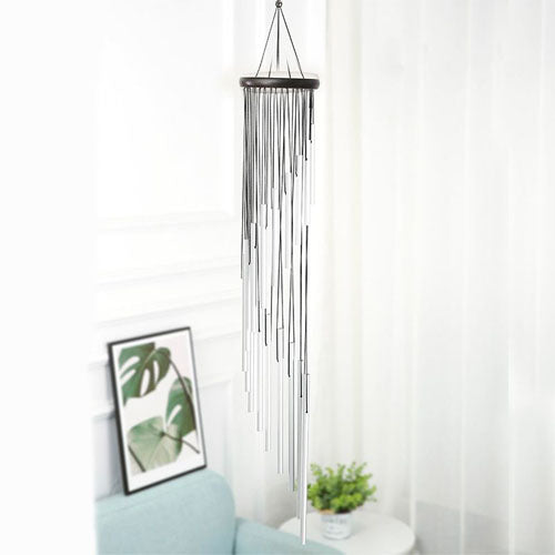 Large Silver Wind Chimes 18 Aluminium Alloy Tubes