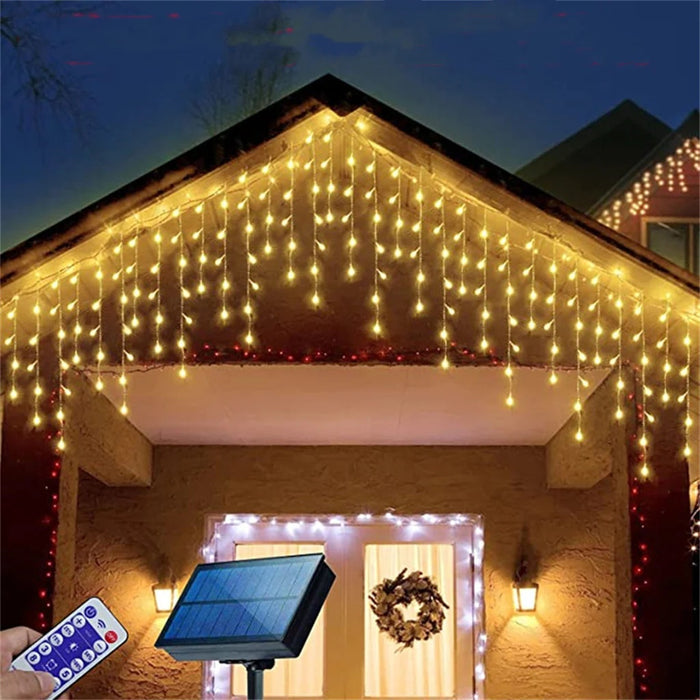 300 LED Solar Fairy String Lights - IP65 Waterproof