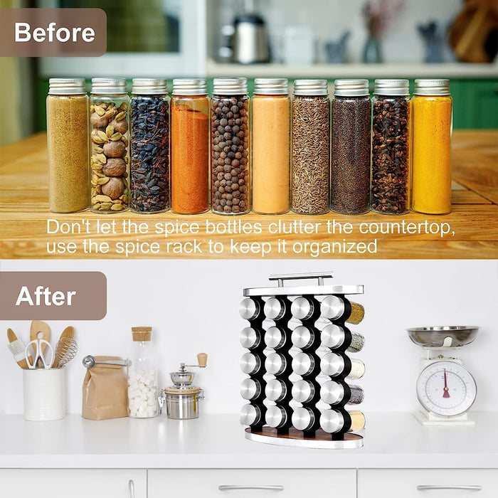 Countertop Jar Rack 20 Jar Countertop Spice Rack with handle — Off The Back