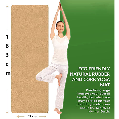 Natural Cork Yoga Mat with Anti Skid