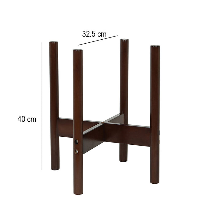 Mid Century Bamboo Indoor Plant Stand 40cm