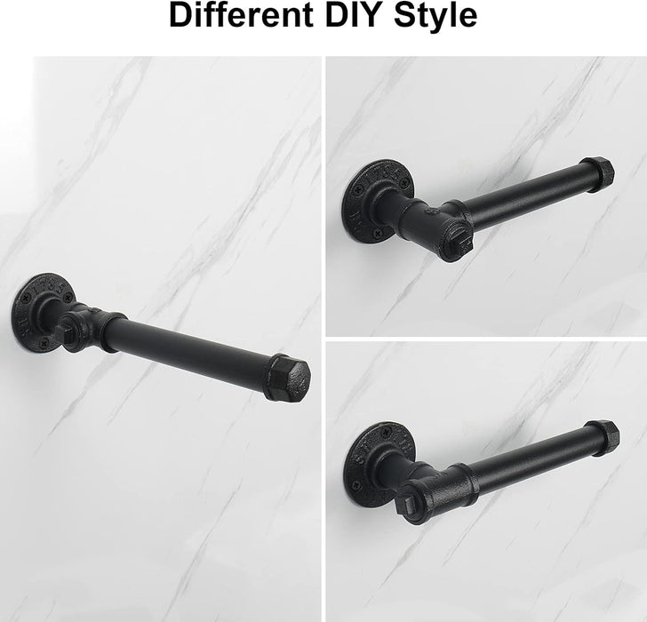 Wall Mounted Industrial Pipe Toilet Paper Holder