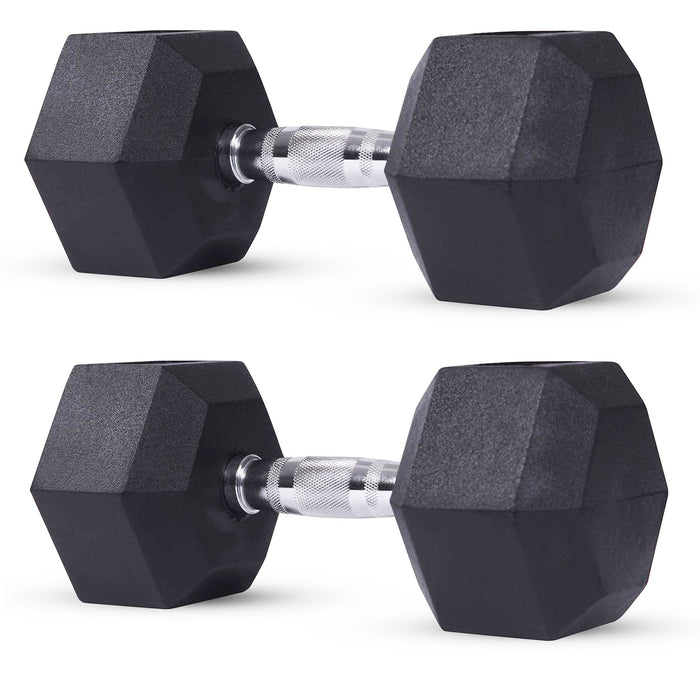 Rubber Encased Hex Dumbbell Hand Weight 2 X 15kg