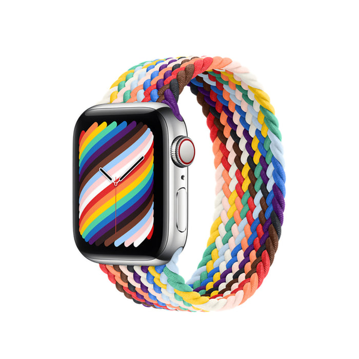 Rainbow Elastic Nylon Solo Loop Apple Watch Band (42/44/45mm) - Skin-Friendly & Easy To Install