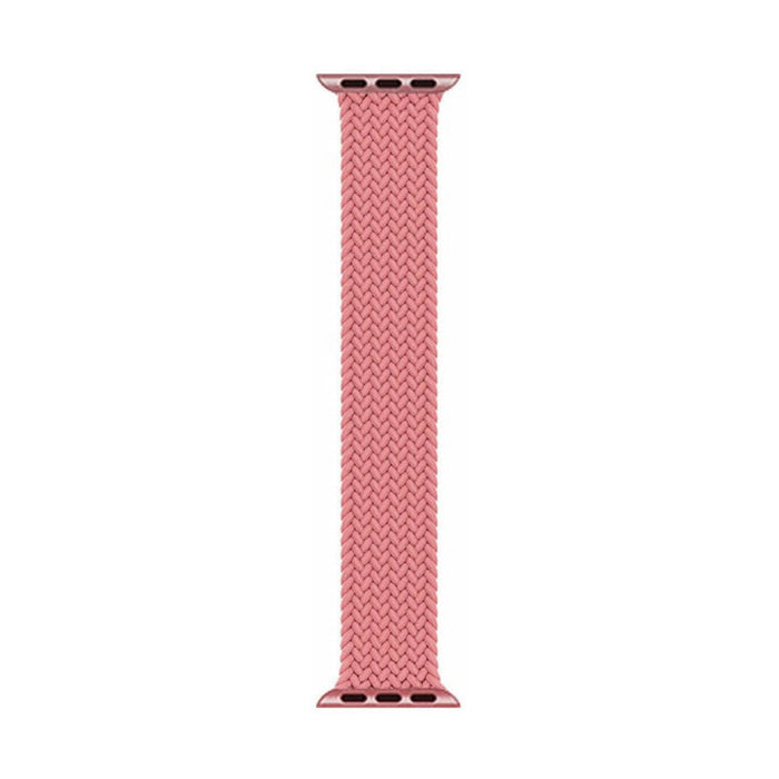 Stretchable Pink Nylon Solo Loop Watch Band for Apple Watch 38/40/41mm - Skin-Friendly, No Buckle or Scratch, Water/Sweat-Resistant
