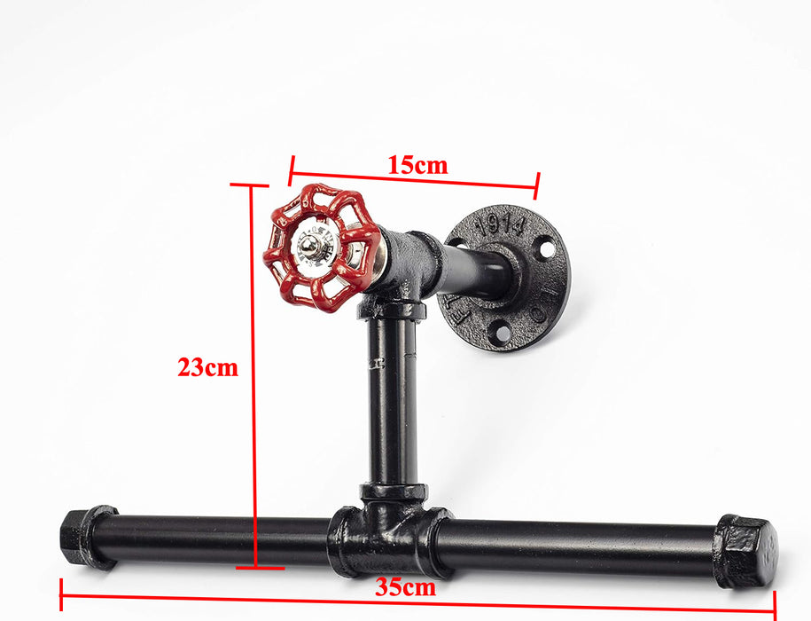 Industrial Pipe Wall Mounted Toilet Paper Holder-2 Rolls