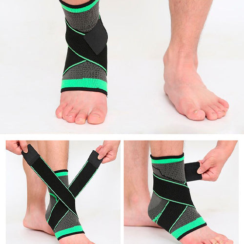Breathable Nylon Adjustable Ankle Brace Extra Large