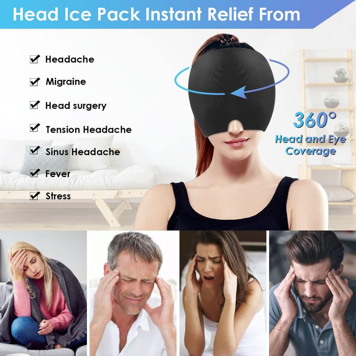 Gel Ice Headache Relief Cap