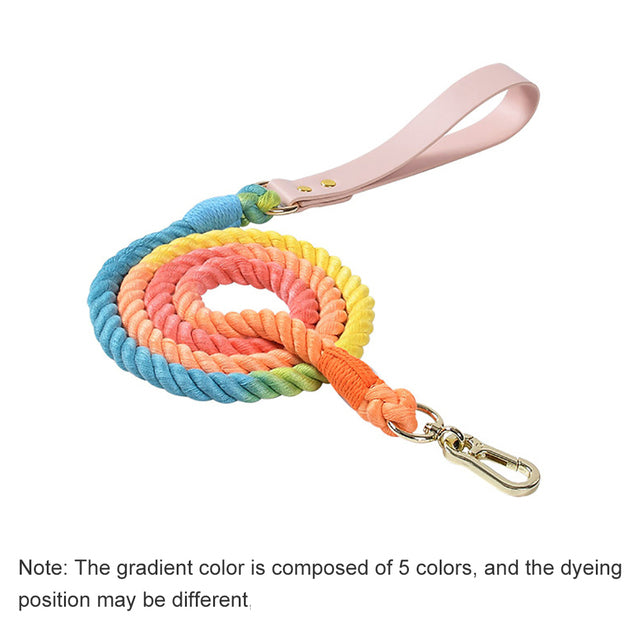 Soft Braided Colourful Dog Leash