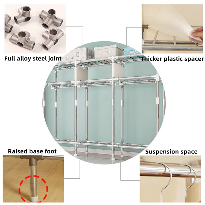 Portable Fabric Wardrobe Organiser - Medium