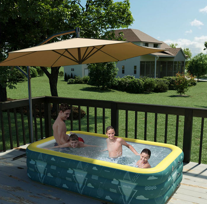 Inflatable Bathtub Kids Rectangular Swimming Pool 210x145cm