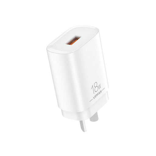 A white Urban Spec 18W Super Fast USB Wall Adapter with QC3.0 port.