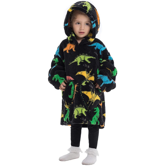 Toddler Oversized Wearable Blanket HoodieDinosaur — Off The Back