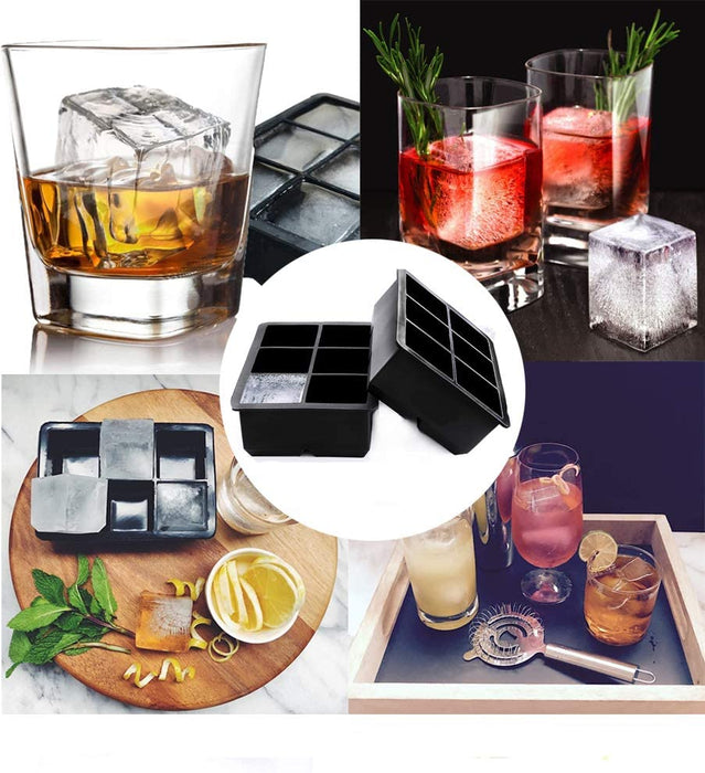Silicone 6 Ice Cube Molds 2 Pack