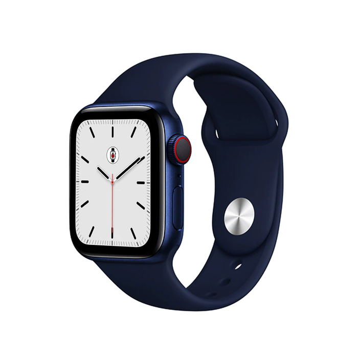 Blue Silicone Sports Bands for Apple Watch 42/44/45mm M - Breathable and Durable
