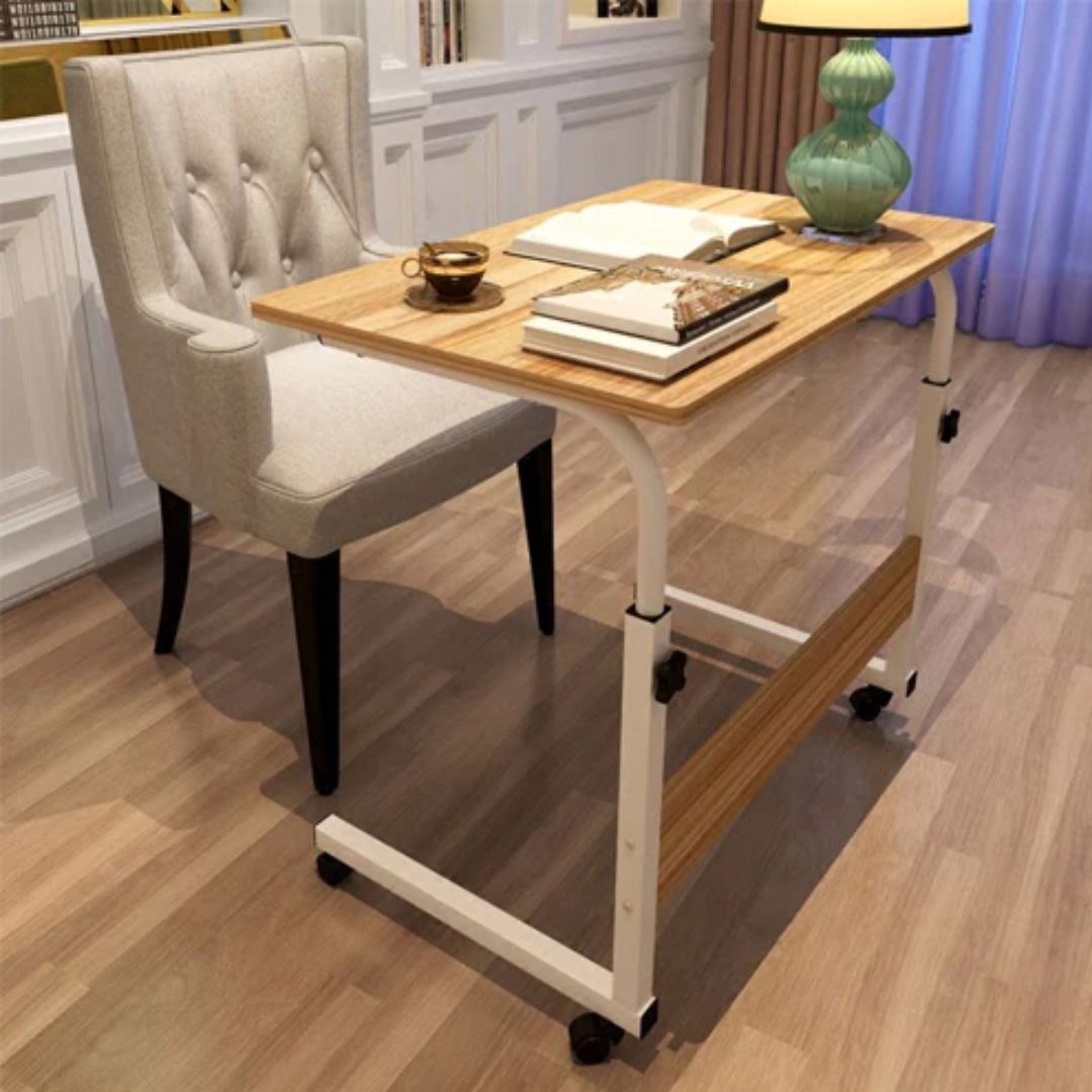 Multifunction Portable Desk on Wheels - White — Off The Back