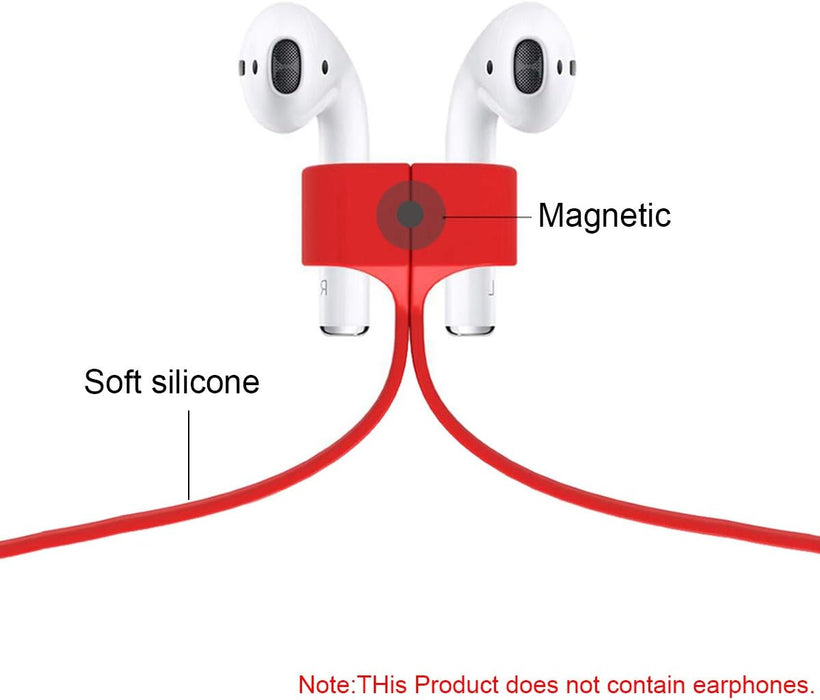 Magnetic Anti-Lost Straps for AirPods | 5-Pack | TPU Material | British Racing Green, Blue, Noir, Pearl White, Pink | Secure & Comfortable