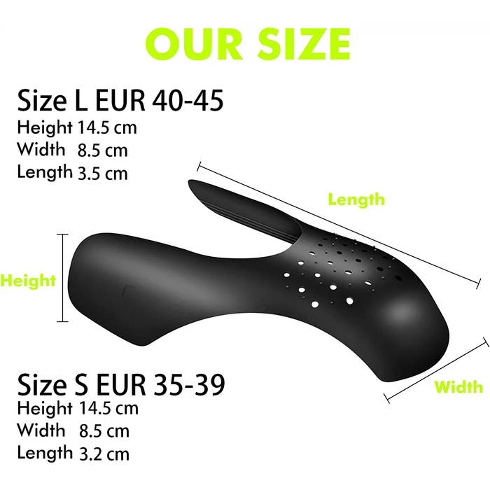 2 Pairs Anti Wrinkle Shoe Sneaker Crease Protector (Men's Size 40-45)