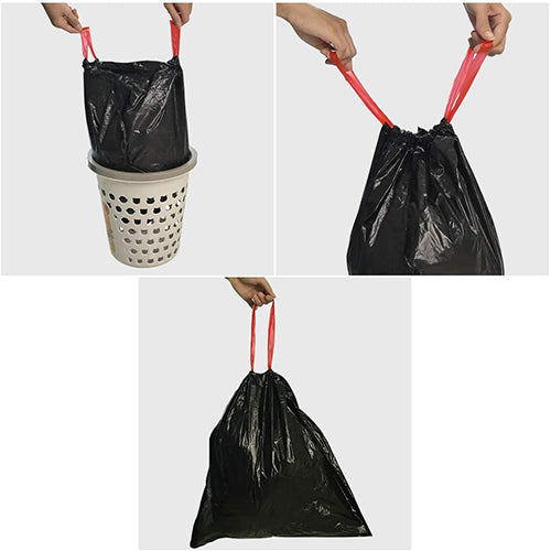 120 Piece Drawstring Trash Bags 50 X 60 cm - Black