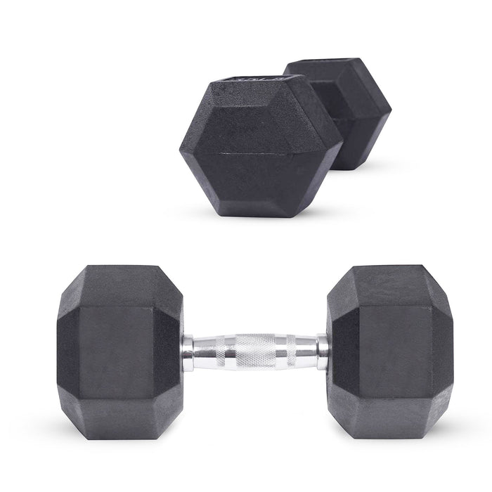 Rubber Encased Hex Dumbbell Hand Weight 2 X 15kg